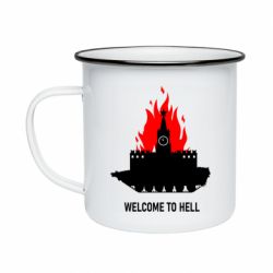 Кружка эмалированная Welcome to Hell - PrintSalon