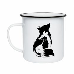 Кружка эмалированная Wolf And Fox - PrintSalon