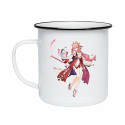 Кружка емальована Яэ Мико арт - PrintSalon