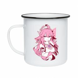 Кружка эмалированная Yae Miko portrait - PrintSalon