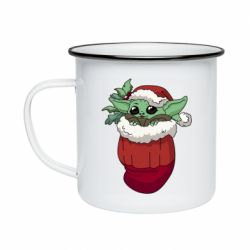 Кружка эмалированная Йода в перчатке - PrintSalon