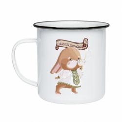 Кружка эмалированная Заяц украинец! С Новым Годом 2023 - PrintSalon