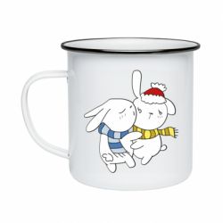 Кружка эмалированная Зайцы - PrintSalon