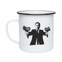 Кружка эмалированная Zelensky fuck putin - PrintSalon