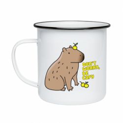 Кружка емальована Будь Капібарою - PrintSalon