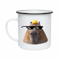Кружка эмалированная Capybara cool - PrintSalon