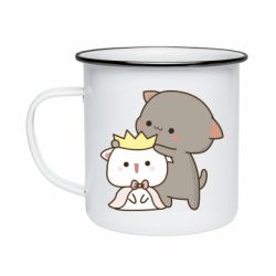 Кружка эмалированная Чиби котики - PrintSalon