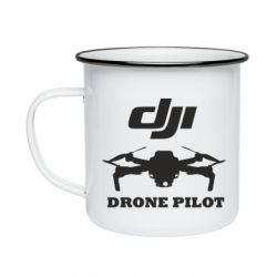 Кружка эмалированная Dji Drone Pilote - PrintSalon