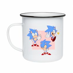 Кружка эмалированная Funny Sonic - PrintSalon