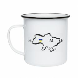 Кружка эмалированная Home. Map of Ukraine - PrintSalon