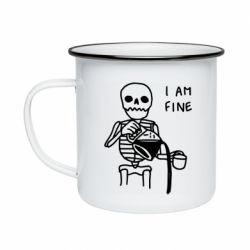 Кружка эмалированная I'm Fine... - PrintSalon