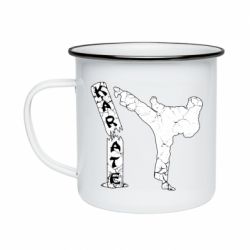 Кружка эмалированная Каратэ удар - PrintSalon