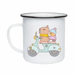 Кружка эмалированная Капибара и Морская свинка - PrintSalon