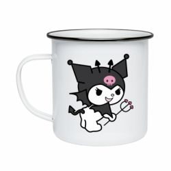 Кружка емальована Kuromi devil - PrintSalon