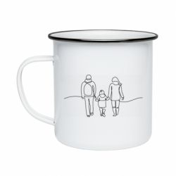 Кружка эмалированная Семья! - PrintSalon