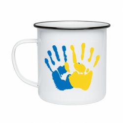 Кружка эмалированная Руки Украина - PrintSalon