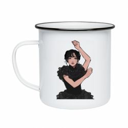 Кружка эмалированная Уэнсдей арт - PrintSalon
