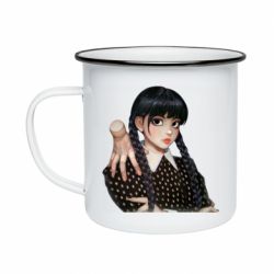 Кружка эмалированная Венсдей и Вещь - PrintSalon