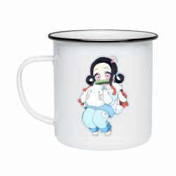 Кружка эмалированная Very cute Nezuko - PrintSalon