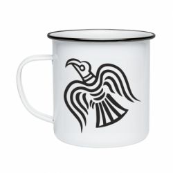 Кружка эмалированная Viking Raven - PrintSalon