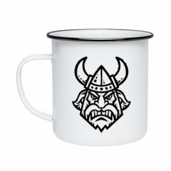 Кружка эмалированная Викинг в Шлеме - PrintSalon