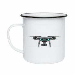 Кружка эмалированная Уверенный дрон - PrintSalon