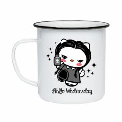 Кружка эмалированная Wednesday Hello Kitty - PrintSalon