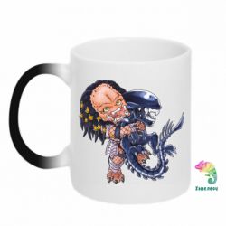 Чашка-хамелеон Alien vs Predator - PrintSalon
