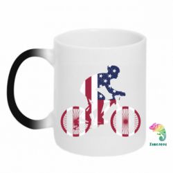 Чашка-хамелеон American cyclist - PrintSalon