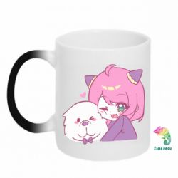 Чашка-хамелеон Аня и Бонд Форджер - PrintSalon