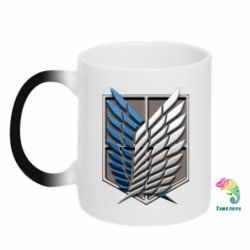 Чашка-хамелеон Attack Titan Survey Corps Logo 3D - PrintSalon