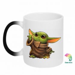Чашка-хамелеон Baby Yoda Force - PrintSalon