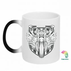 Чашка-хамелеон Bike Shield Art - PrintSalon