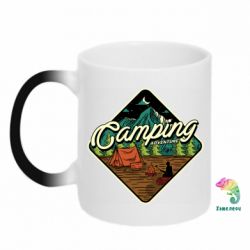 Чашка-хамелеон Camping and forest - PrintSalon