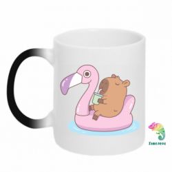 Чашка-хамелеон Capybara Chilling - PrintSalon