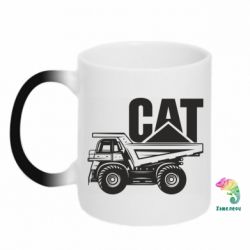 Чашка-хамелеон CAT logo and truck - PrintSalon