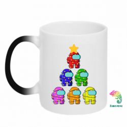 Чашка-хамелеон Christmas Tree Among Us - PrintSalon