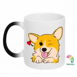 Чашка-хамелеон Cute Corgi Puppy - PrintSalon