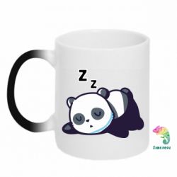 Чашка-хамелеон Cute panda sleeping - PrintSalon