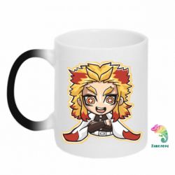 Чашка-хамелеон Cute Senjuro Rengoku - PrintSalon