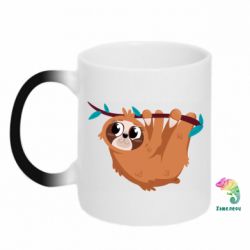 Чашка-хамелеон Cute sloth - PrintSalon