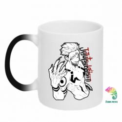 Чашка-хамелеон Demon Sukuna art - PrintSalon