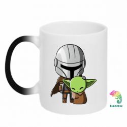 Чашка-хамелеон Din Djarin And The Child - PrintSalon