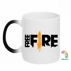 Чашка-хамелеон Free Fire vertical logo - PrintSalon