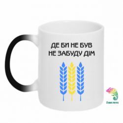 Чашка-хамелеон Где бы не был не забудь дом - PrintSalon