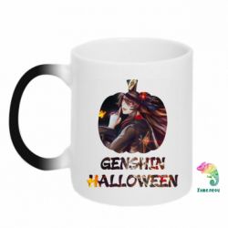 Чашка-хамелеон Genshin Halloween