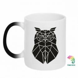 Чашка-хамелеон Geometric Owl - PrintSalon
