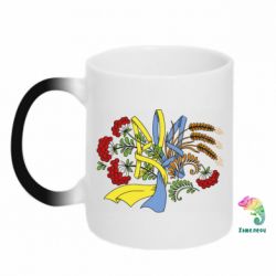 Чашка-хамелеон Герб колоски і калина - PrintSalon