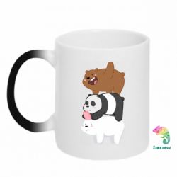 Чашка-хамелеон Гризли Панда и Белый - PrintSalon