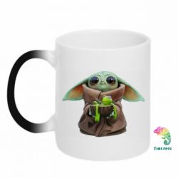 Чашка-хамелеон Grogu and Kermit - PrintSalon